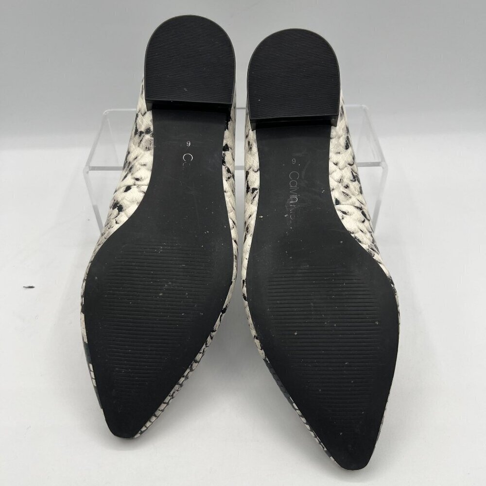 Calvin Klein Emerin Womens 6 Pointed Toe Vegan Snakeskin Slip Ons Comfort Shoes - Picture 13 of 15